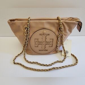 Tory Burch Ella Small Leather Chain Shoulder/Crossbody Bag